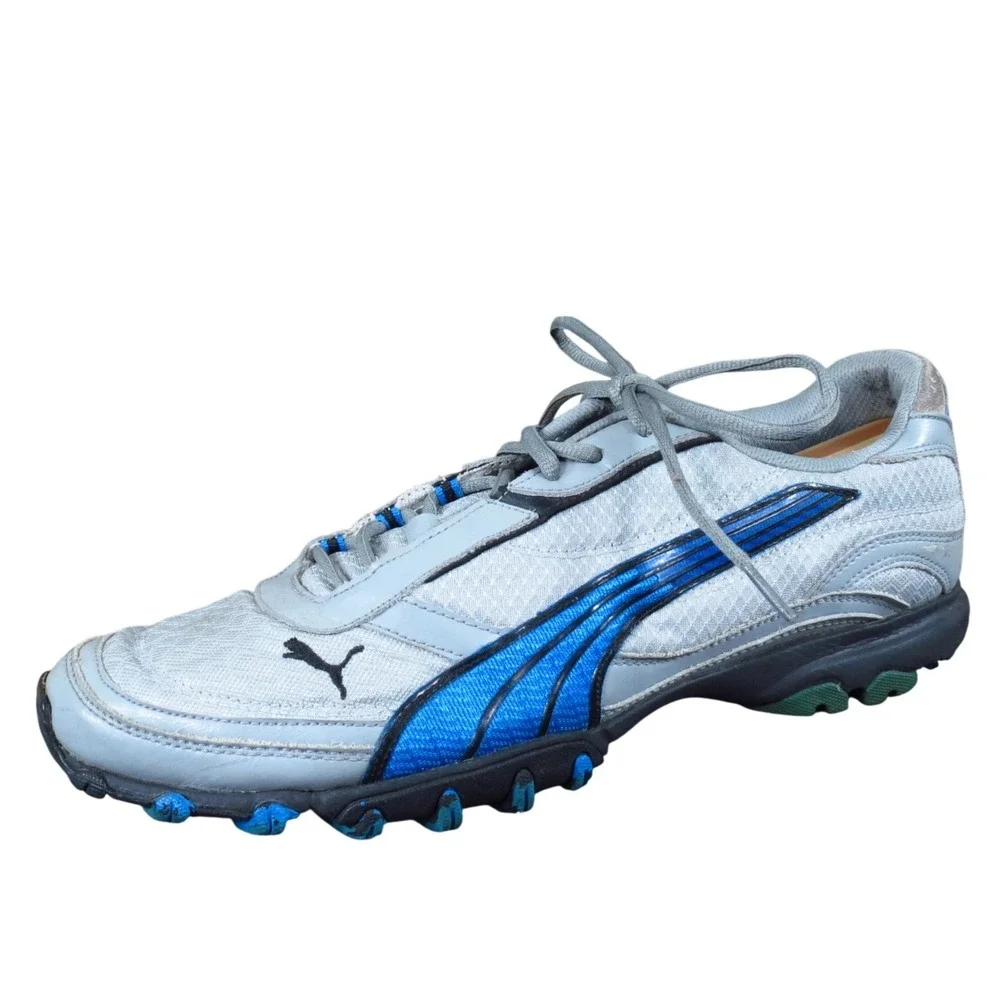 Puma Tazon II Men Athletic Shoes‎ Size 12 Training Sneakers Gray Blue Fabric
